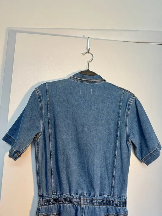 DRIFTWOOD Light Blue Denim Short-Sleeve Zip-Front Jacket - Picture 8 of 10